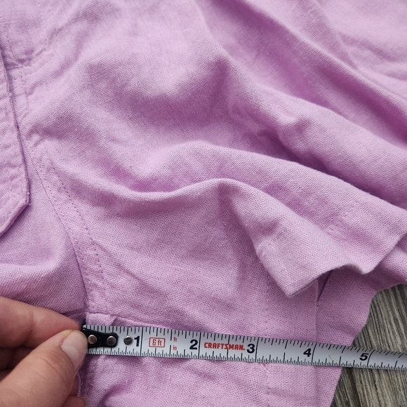 BP Nordstrom Lilac Linen Blend Shorts Tie Waist XS - Picture 7 of 9
